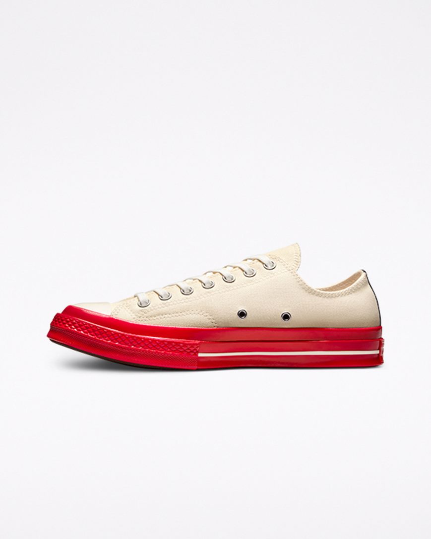 Tenisky Nizke Converse x Comme des Garçons PLAY Chuck 70 Damske Červené | SK ADNSB1